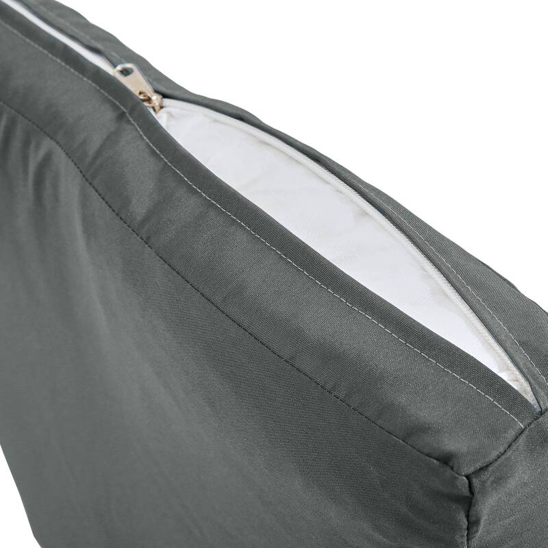 Outdoor Wicker Square Storage Ottoman with Plush Cushion