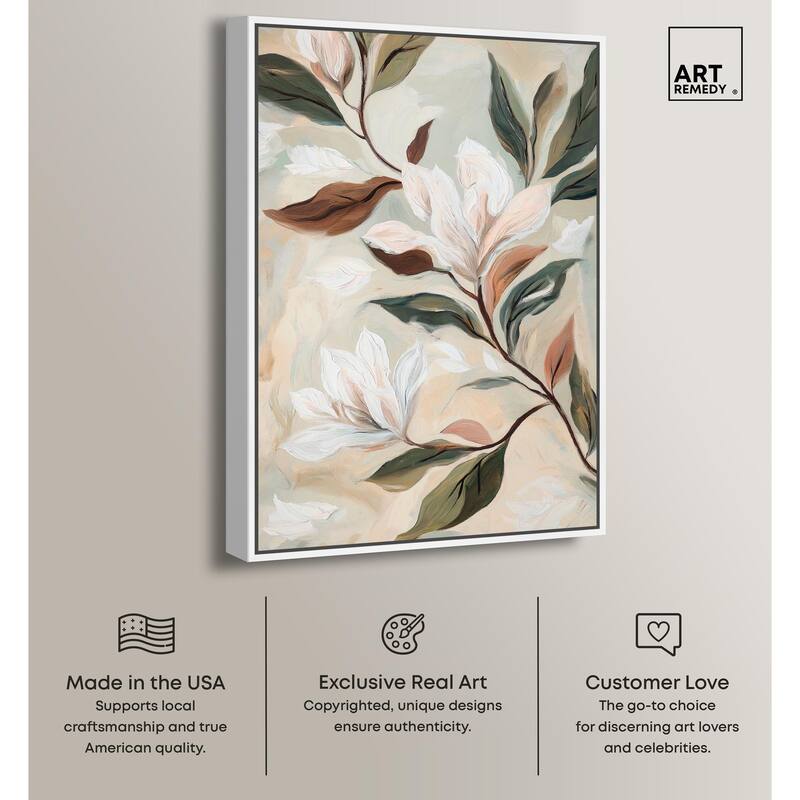 Soft Magnolia II Canvas by Art Remedy
