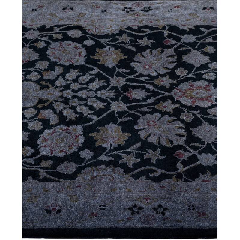 Overdyed One-of-a-Kind Hand-Knotted Area Rug - Black - 2' 7" x 10' 6"