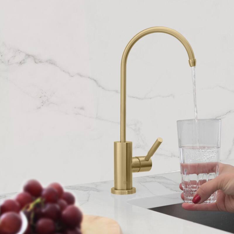STYLISH Kitchen Sink Drinking Water Faucet, Commercial Water Filtration Faucet, Stainless Steel, Contemporary Style High-Spout