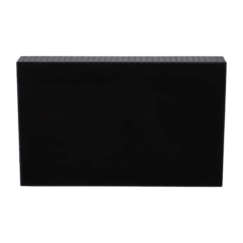 Sagebrook Home's Faux Leather 16" Copenhagen Tray in Chic Navy/Gold - Durable MDF, Aluminum Accents - 16" x 10" x 4"
