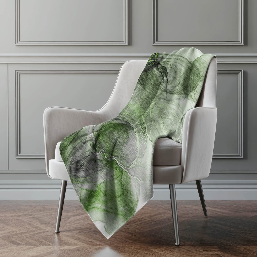 Premium Machine Washable Abstract Contemporary Sherpa Throw Blanket
