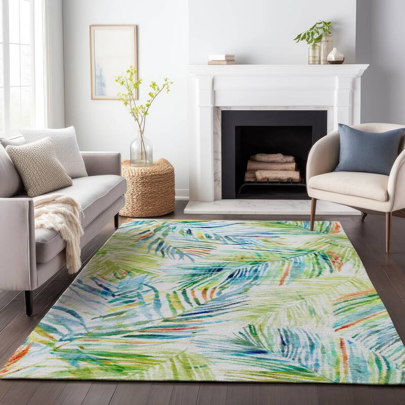Premium Washable Super Soft Watercolor Modern Floral Mayfield Rug