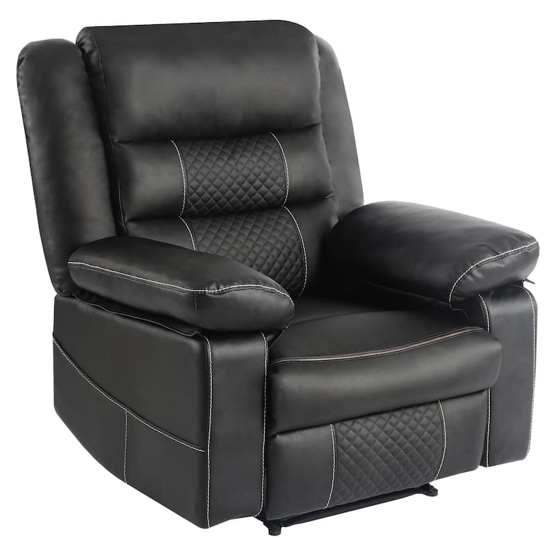 Breathable Leather Massage Recliner Chair Manual Living Room Reclining Sofa