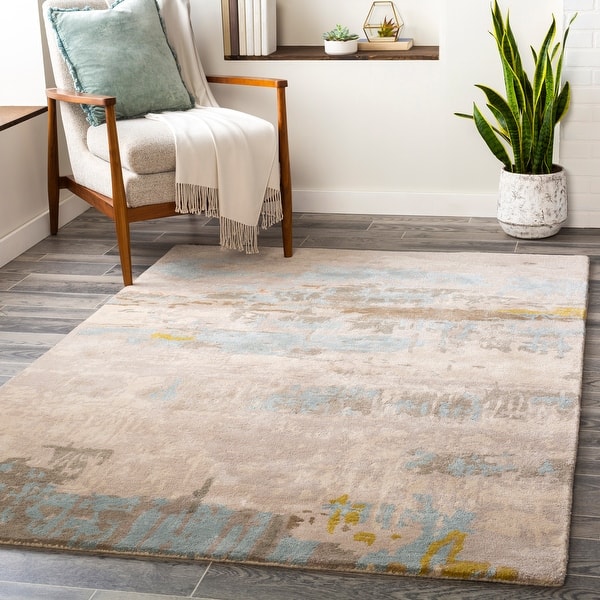Corteza Modern Wool/Viscose HandTufted Area Rug Overstock 32534829