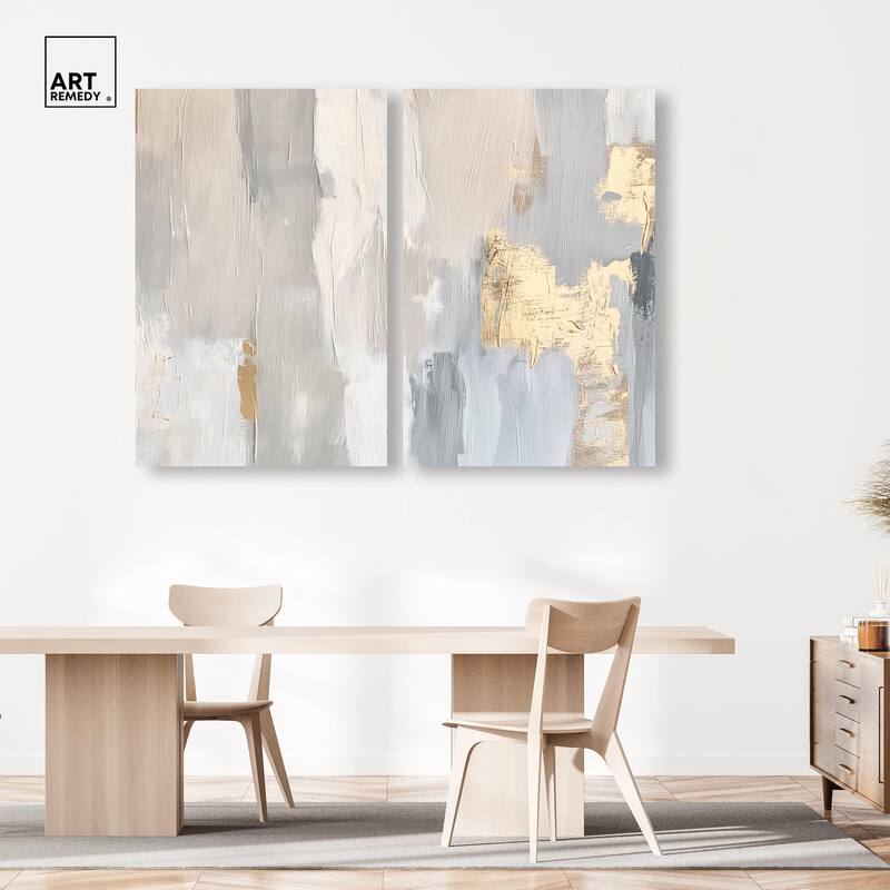 Gilded Driftwood I Canvas Set of 2 by Art Remedy, Gallery Wrapped