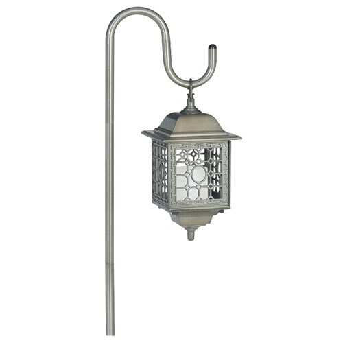 Manor House LV11040GI Flickering Low Voltage Yard Garden Light Shepherd s Hook Silver Bed Bath Beyond 13189925