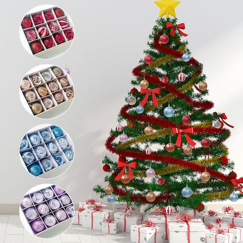Christmas Tree Decorative Baubles Ornaments - 12pcs Shatterproof Balls