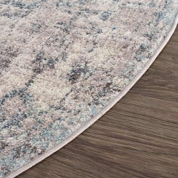 slide 2 of 5, Hauteloom Orrick Hallway, Kitchen Runner Rug - Blue, Cream, Dark Brown - 2'7" x 7'3" 2'7" x 7'3" - Blue, Cream, Dark Brown / Orrick
