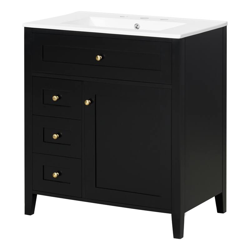 GDFStudio - Oliver Harrington Modern Freestanding Bathroom Vanity with Efficient Storage