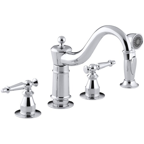 Shop Kohler K-158-4 Double Handle Kitchen Faucet with ...