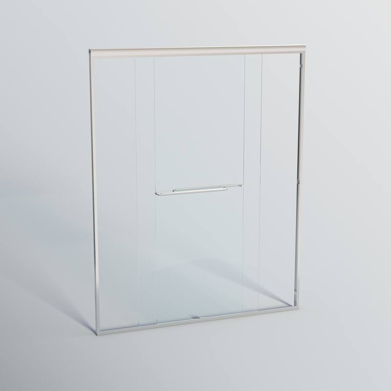 Double Sliding Shower Door, Semi-frameless