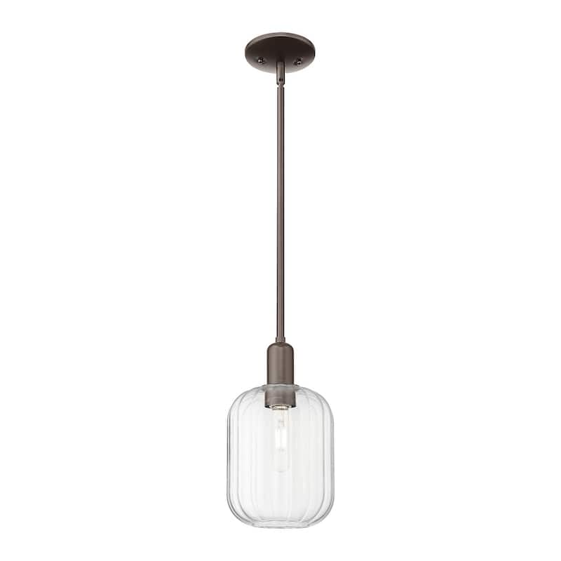Innovations Lighting 716-1S-12-7 Preston Pendant Preston 7" Wide Mini - Oil Rubbed Bronze / Clear
