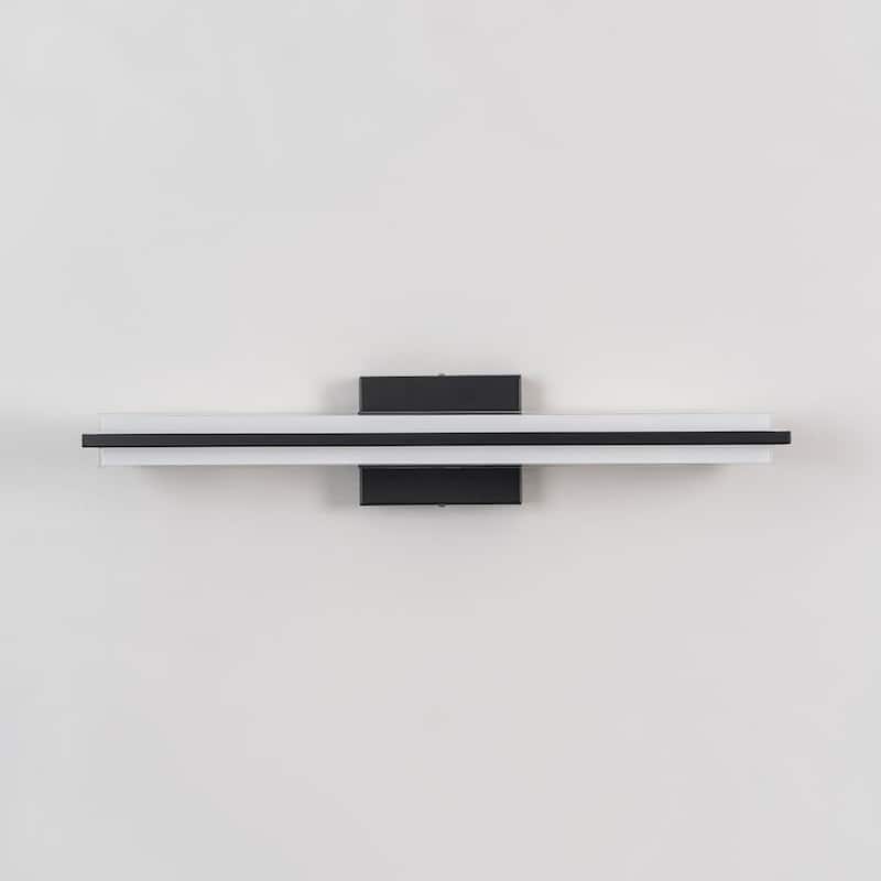 Contemporary Dimmable LED Rectangular Vanity Wall Sconce 24.6in