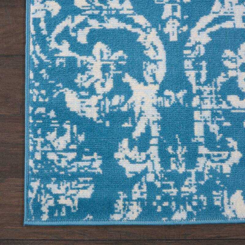 Nourison Jubilant Vintage Farmhouse Damask Area Rug