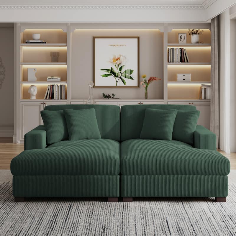 Oversized Modular Sectional Sofa Set with Pillows for Living Room