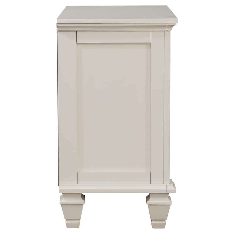 Sandy Beach Coastal 3-drawer Wood Nightstand