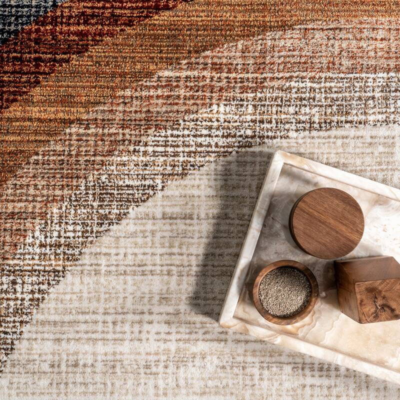 Nuloom Waverley Distressed Circles Fringe Area Rug