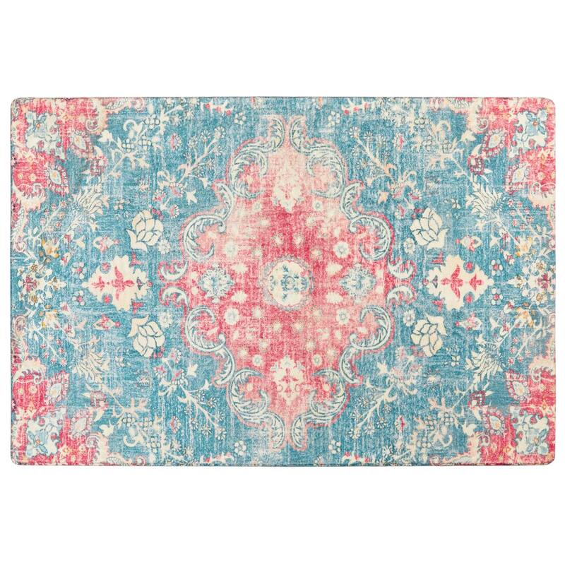 HomeRoots Medallion Traditional Rectangle Area Rug