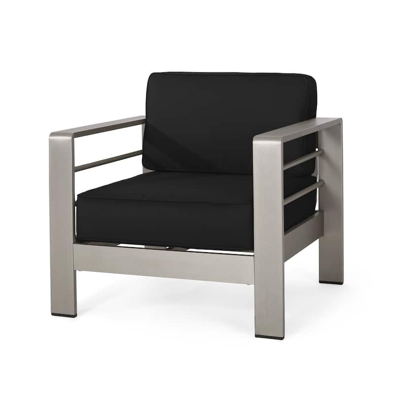 Christopher Knight Home Cape Coral Outdoor Aluminum Club Chair with Optional Sunbrella Cushions
