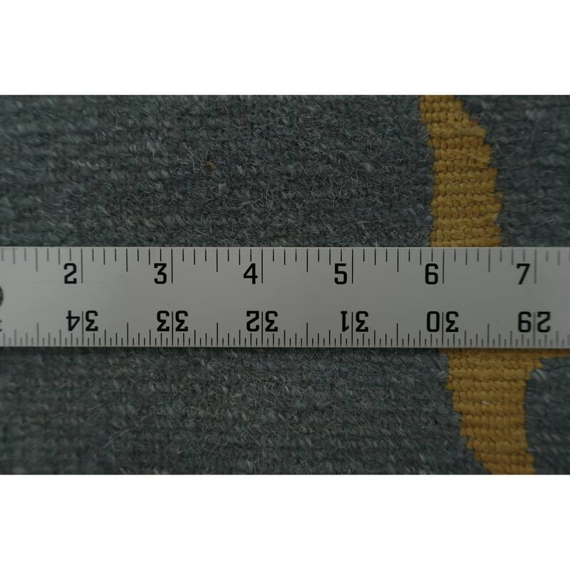 Hand Knotted Oriental 100% Wool Carpet Modern All-Over Navy Blue & Blues Modern Area Rug - 10' 1'' X 8' 2''