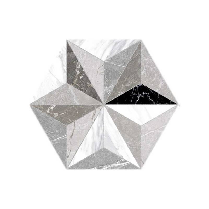 Osiris 8x9 Matte 3D Hexagon Porcelain Patterned Tile - Floor, Wall, Backsplash