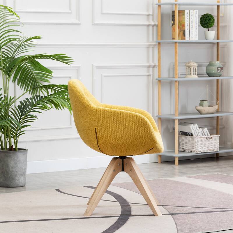 Modern Home Office Swivel Desk Chair Fabric Accent Chair