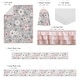 preview thumbnail 2 of 4, Sweet Jojo Designs Grey Boho Floral Girl 6pc Crib Bedding + BreathableBaby Breathable Mesh Liner Pad Bohemian Shabby Chic Flower