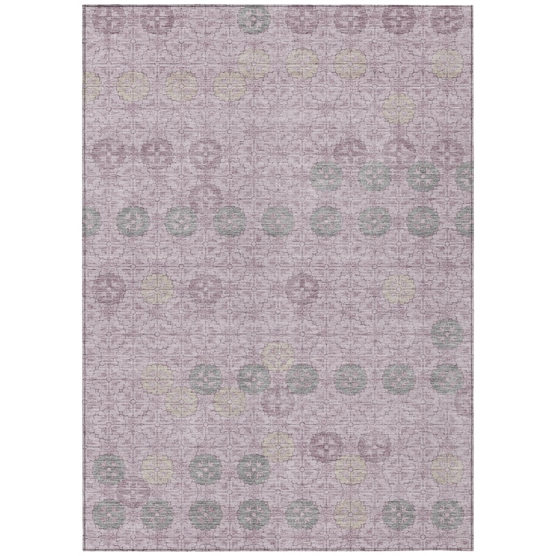 HomeRoots Geometric Transitional Rectangle Outdoor Rug