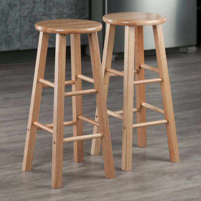 Element 2-Pc Bar Stool Set - 13.58 x 13.58 x 28.98 inches - Natural