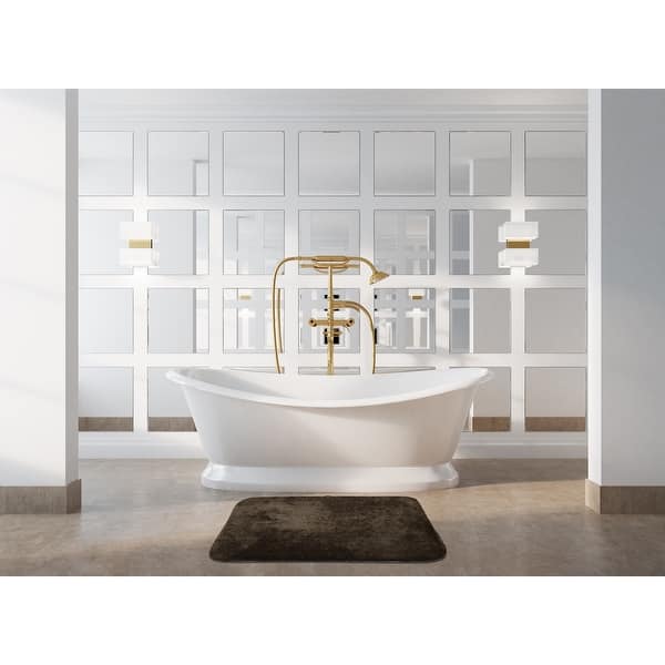 Traditional Plush Washable Nylon Bathroom Rug or Set - Bed Bath ...