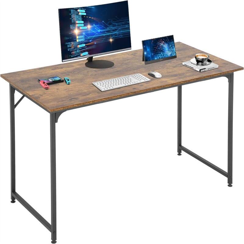 Computer Desk with Power Outlets - Pure White