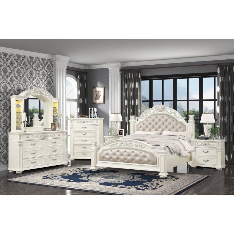 Platinum White Bedroom Set