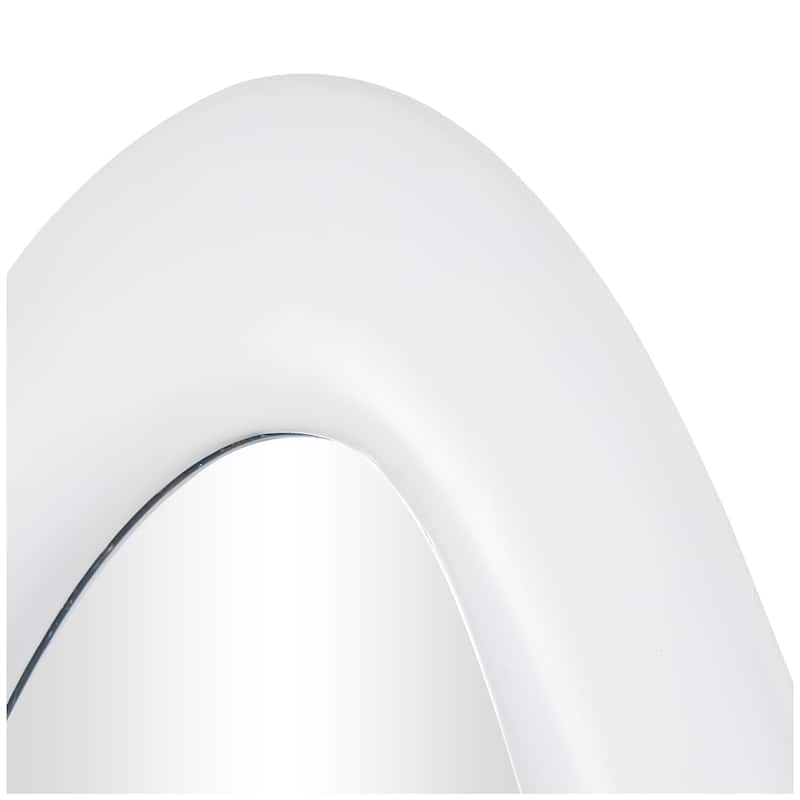 Wooden Abstract Wavy Wall Mirror - Black or White - Roche River Decor