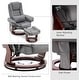 preview thumbnail 19 of 50, MCombo Set of 2 Swivel Recliner with Ottoman, Vibration Massage Lumbar Pillow