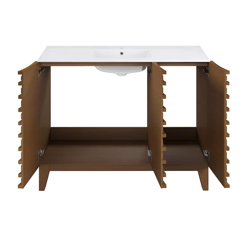 Cascade 48'' Bathroom Vanity In Walnut