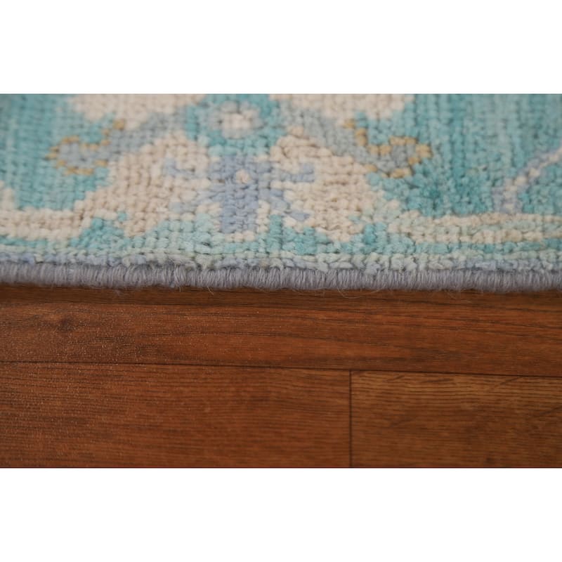 Geometric Oriental Oushak Turkish Rug Wool Hand-knotted Foyer Carpet - 2'0" x 3'11"