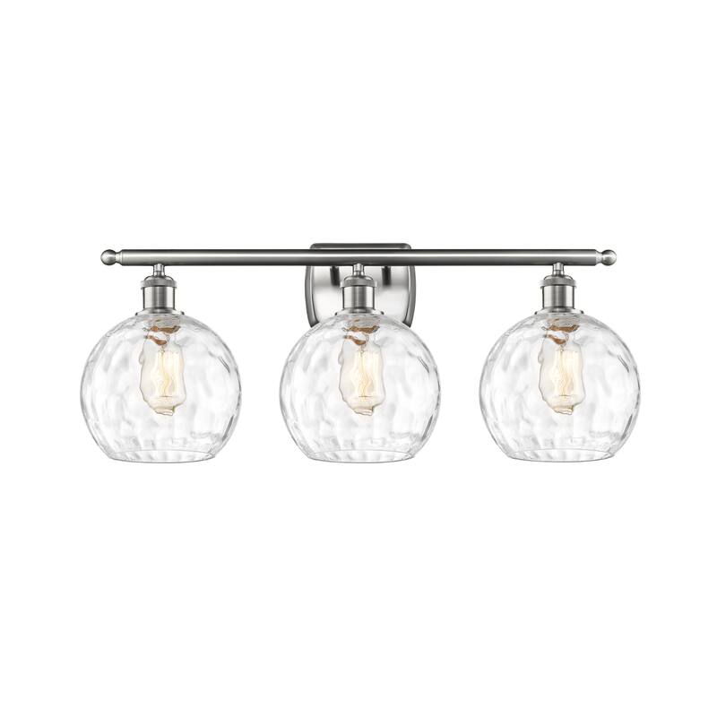 Innovations Lighting 516-3W-13-26 Athens Vanity Athens 3 Light 26" - Brushed Satin Nickel / Clear Water Glass