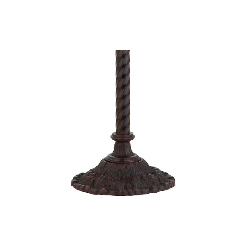 Botanical Tiffany-Style 70" Torchiere LED Floor Lamp, Bronze by JONATHAN Y - 70" H x 15" W x 15" D - 70" H x 15" W x 15" D