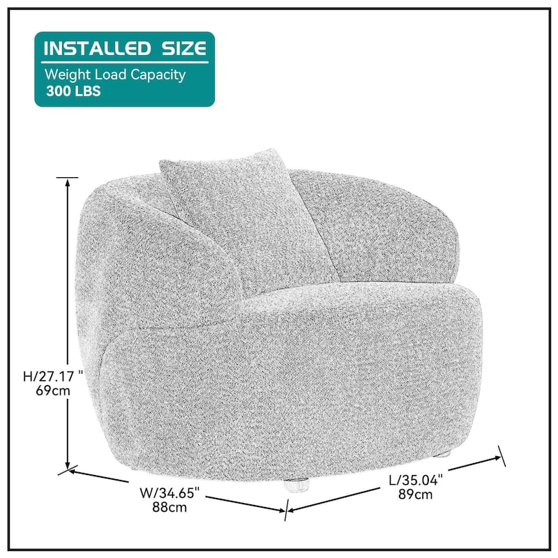 3-Seater Modern Contemporary Upholstered Fabric Sofa for Living Room