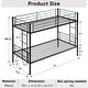 preview thumbnail 2 of 13, Elegant Twin Over Twin Bunk Bed, Metal Structure Bedframe with Safety Guardrails, 2 ladders and Space Saving Design, Black