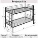 preview thumbnail 2 of 28, Twin over Twin Metal Bunk Bed with Safety Guardrails