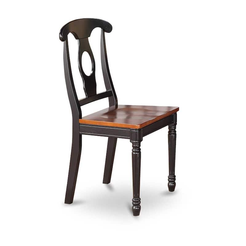 Antique Style Dining Chair - Buttermilk & Cherry Finish, Wooden Seat