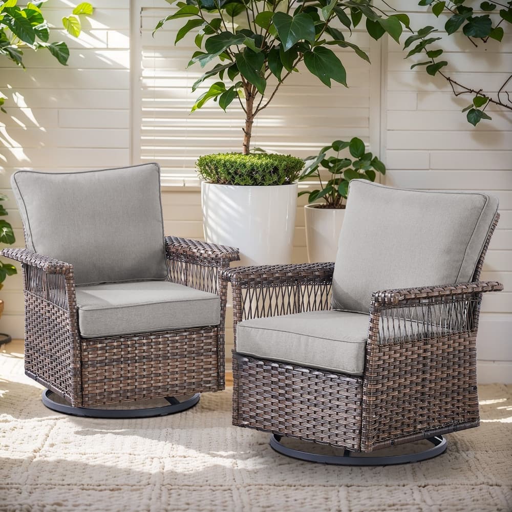 Gymojoy Swivel Rocking Chairs for Patio
