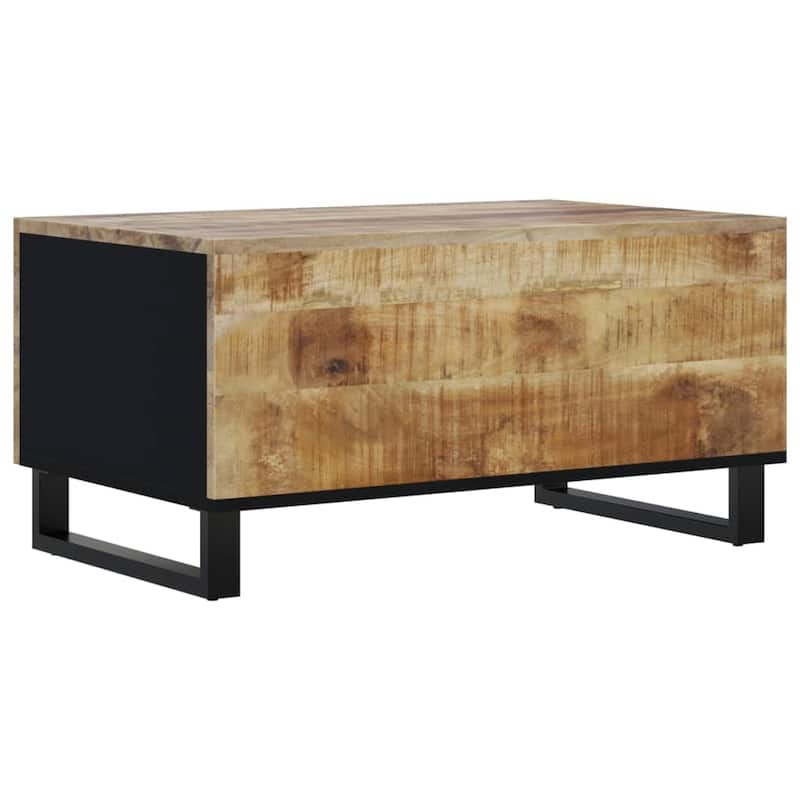 vidaXL Coffee Table 31.5"x19.7"x15.7" Solid Wood Mango&Engineered Wood