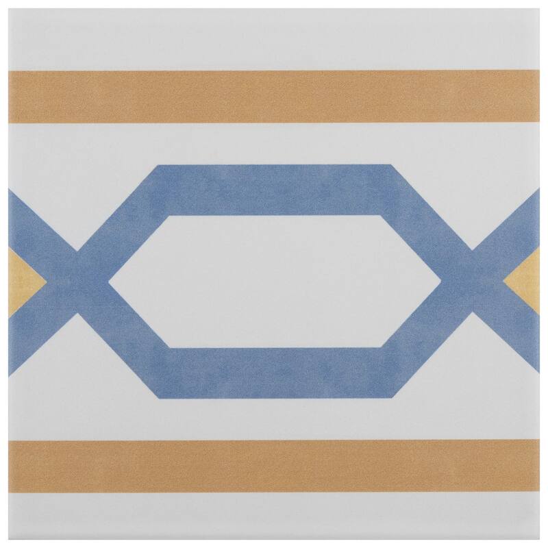 Merola Tile Revival Frame 7-3/4" x 7-3/4" Ceramic Floor and Wall Tile