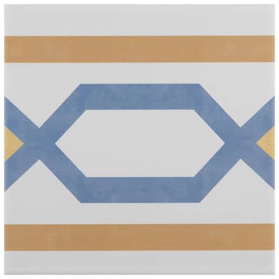 Merola Tile Revival Frame 7-3/4" x 7-3/4" Ceramic Floor and Wall Tile