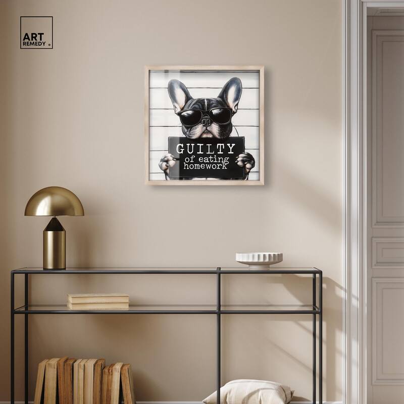 Guilty of Eating Homework Shadowbox by Art Remedy
