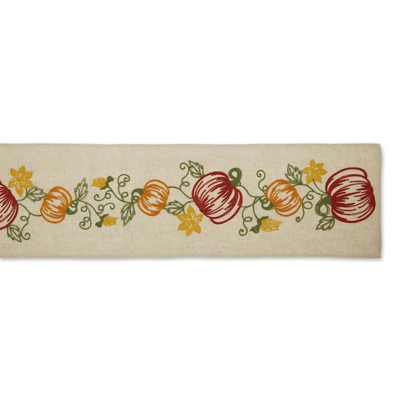 DII Embroidered Table Runner 14x70