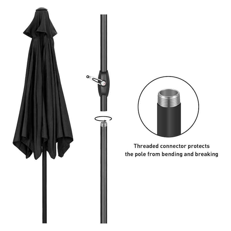 Ainfox 9ft Outdoor Patio Umbrella Without Base for Garden, Patio, Swimming Pool